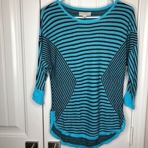 Dana Buchman Geometric Striped Pullover Sweater